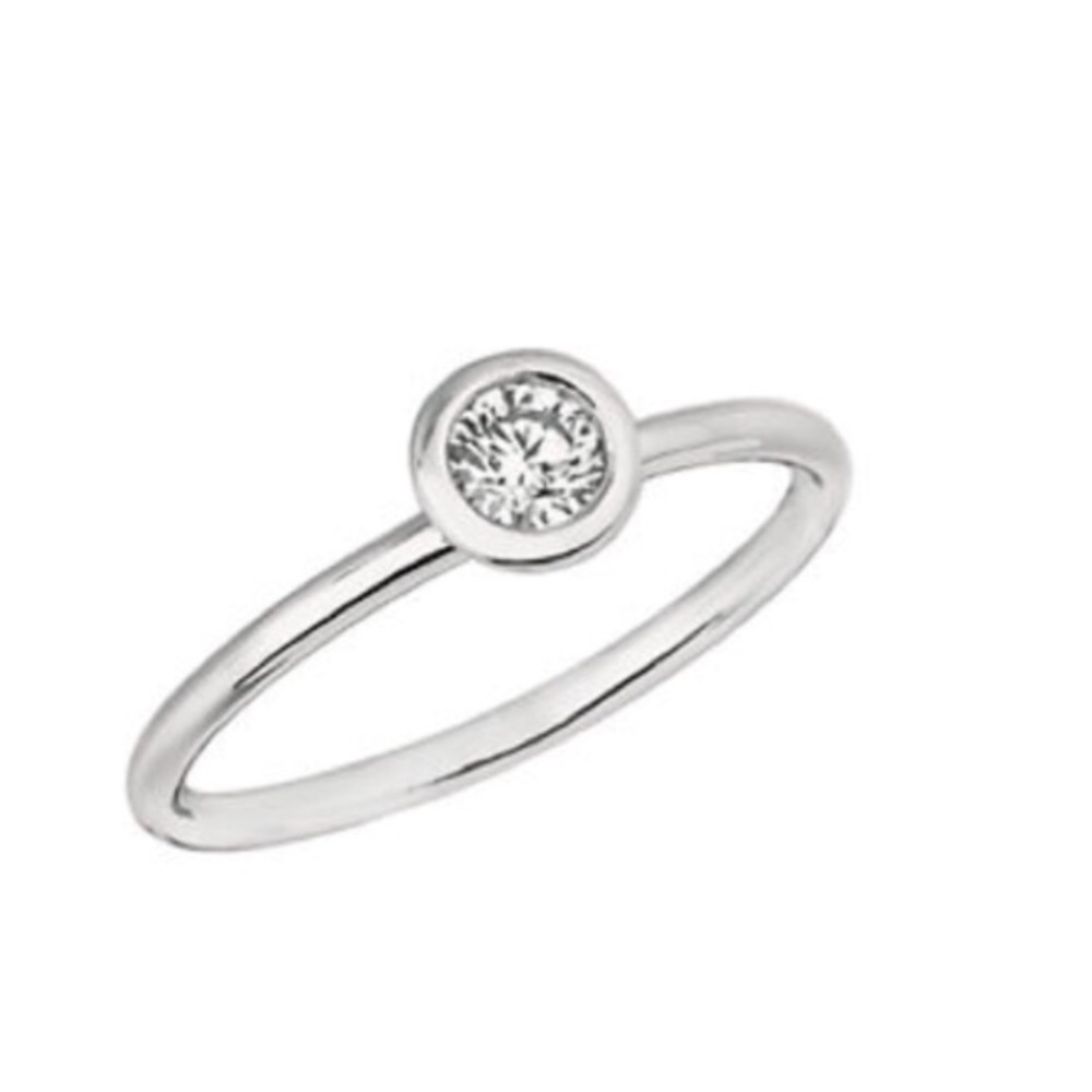 Morris & David 14k White Gold & Diamond Ring